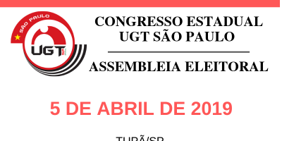imagem - UGT realizará Congresso e Assembleia Eleitoral em Tupã
