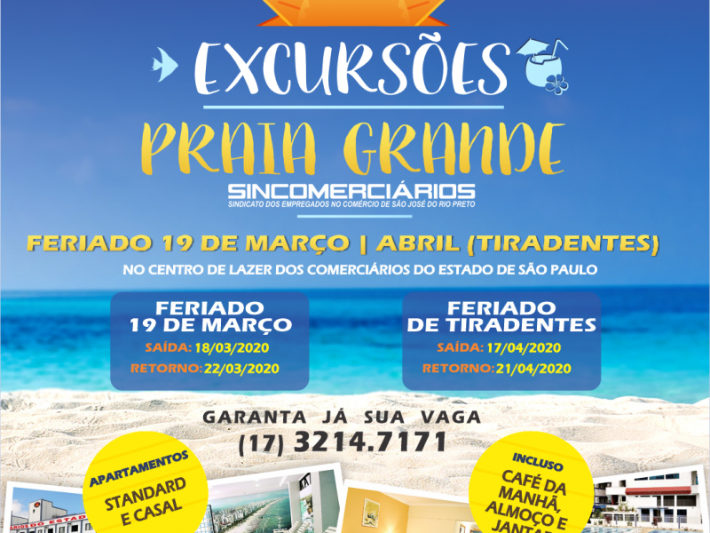 Excursões à Praia Grande animam primeiro semestre