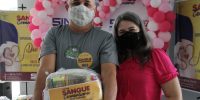 Sindicato começa distribuição de cestas básicas aos associados participantes da campanha “Sangue Comerciário”