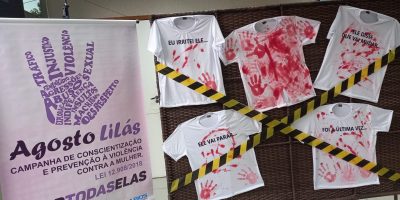 imagem - AÇÕES DO AGOSTO LILÁS ALERTAM SOBRE A VIOLÊNCIA CONTRA A MULHER