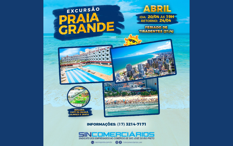Sincomerciários anuncia: Excursões para a Praia Grande estão de volta!