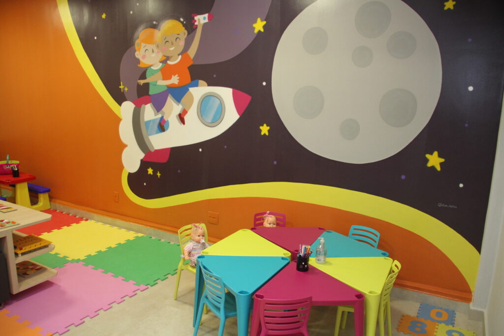 Espaço Kids é dedicado`as crianças de até 10 anos.