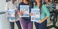 Equipe do Sindicato vai às ruas entregar o novo jornal “Em Notícias” aos comerciários