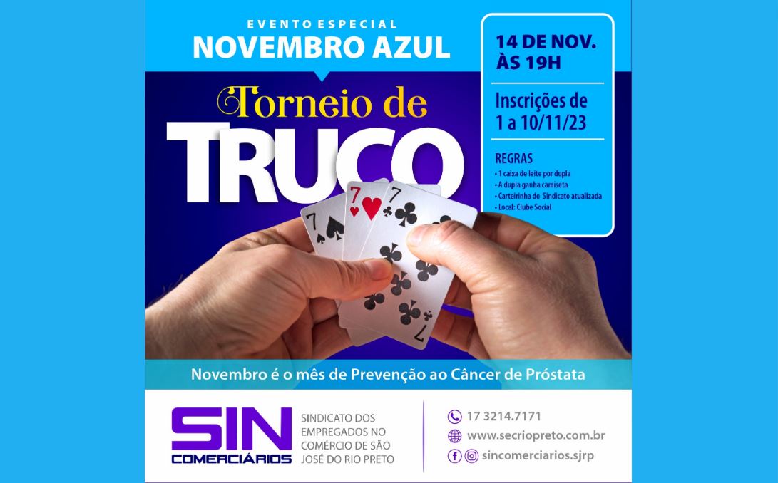 Inscrições abertas para Torneio de Truco online em duplas