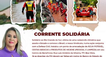 Solidariedade: Sincomerciários disponibiliza unidade para arrecadação de mantimentos em prol das vítimas do Rio Grande do Sul