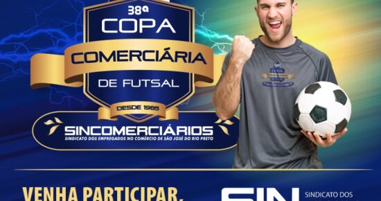 Inscrições Abertas para a 38ª Copa Comerciária de Futsal.