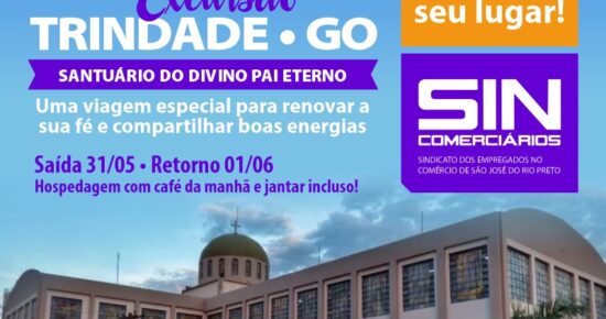 Sincomerciários abre vendas para excursão a Trindade-GO