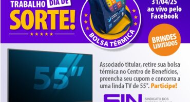 SINCOMERCIÁRIOS PROMOVE SORTEIO ESPECIAL DE 1º DE MAIO