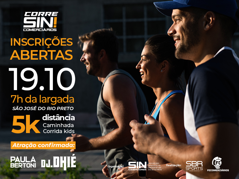SINDICATO ORGANIZA A 1ª ‘CORRESIN’, CORRIDA DE PEDESTRE EM COMEMORAÇÃO AO MÊS DO COMERCIÁRIO