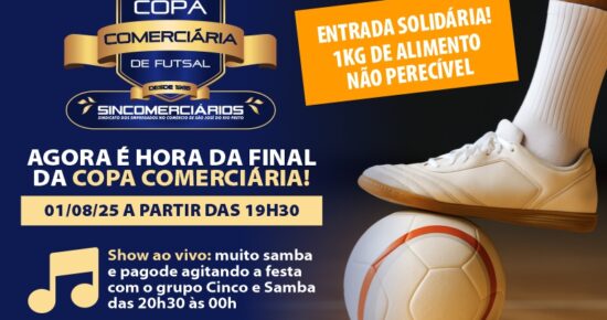 FINAL DA COPA COMERCIÁRIA DE FUTSAL SERÁ NA SEXTA, 1º