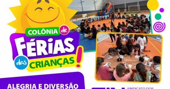 Colônia de Férias de Julho já começa com muita animação da criançada