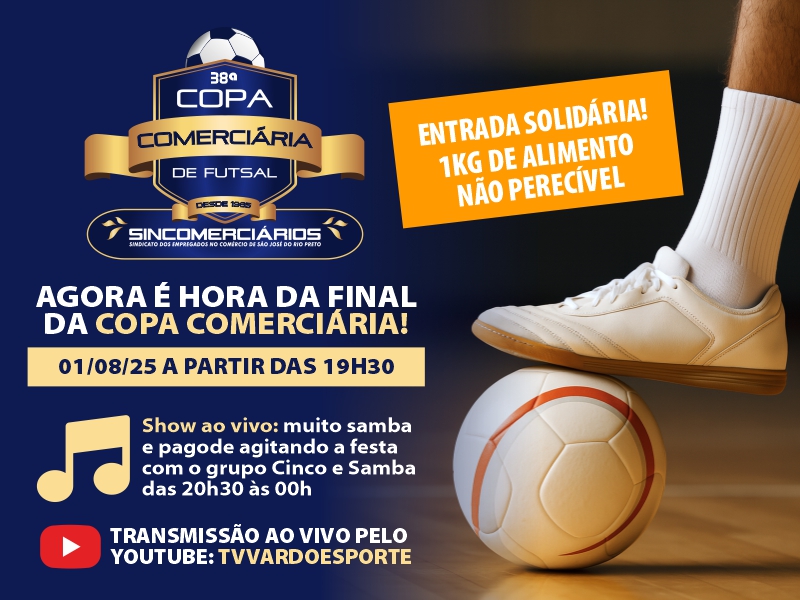 FINAL DA COPA COMERCIÁRIA DE FUTSAL SERÁ NA SEXTA, 1º