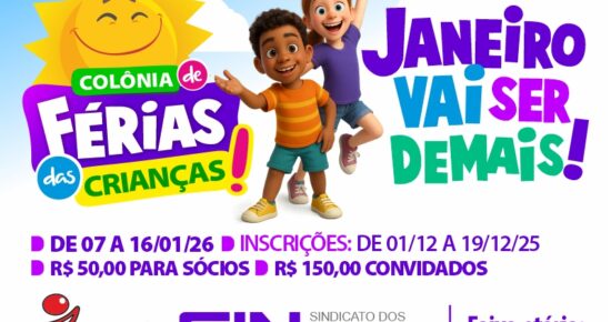 Colônia de Férias do Sincomerciários 2026 promete muita diversão para as crianças