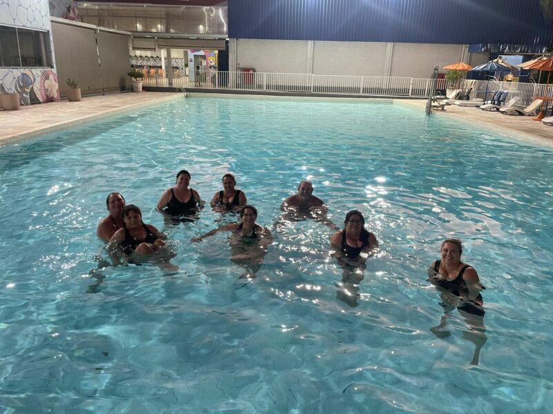 RETORNO DAS AULAS DE HIDROGINÁSTICA